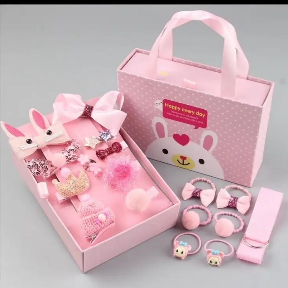 18 Piece Girl Baby Toddler Hair Accessories SO CUTE! Comes NEW IN GIFT BOX